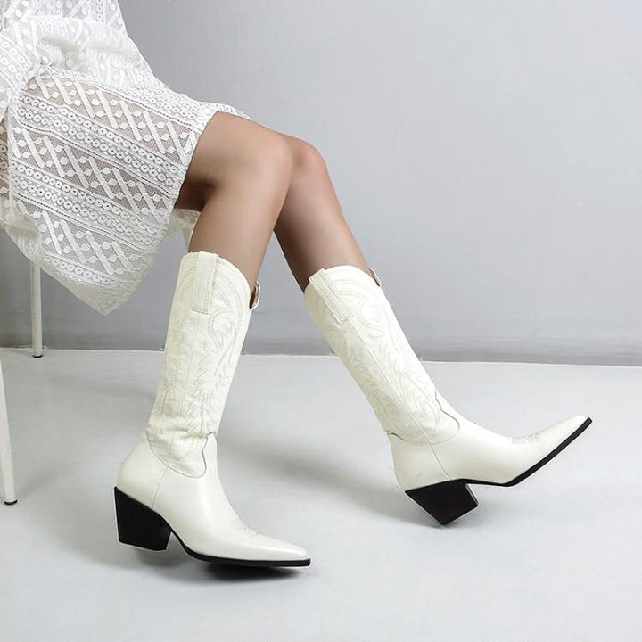 Netflix Embroidered Western Cowboy Boots For Women - Super Amazing Store