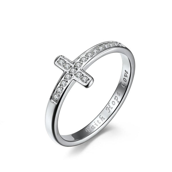 Women's Fashion Cross Diamond-studded Ring - Super Amazing Store