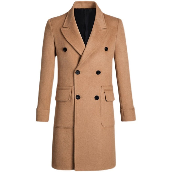 European and American Men's British Mid Length Coat Q2