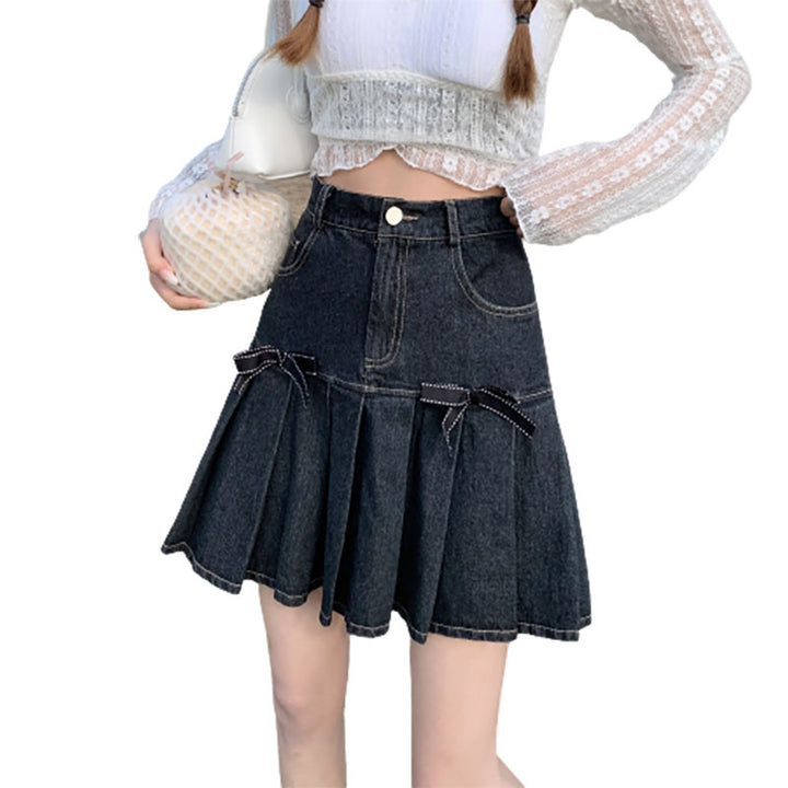 Women's Summer Denim Bow Skirt - Super Amazing Store