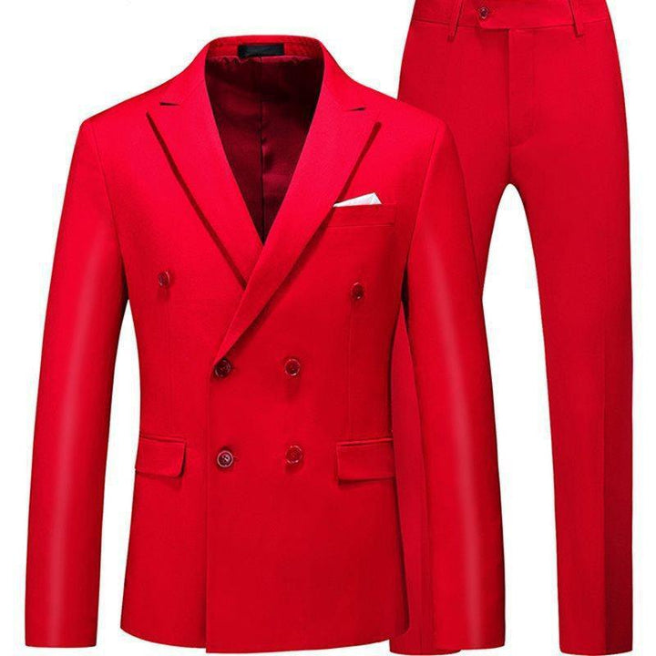 Men 2 Pieces Slim Fit Casual Tuxedo Suit Male Suits Set - Super Amazing Store