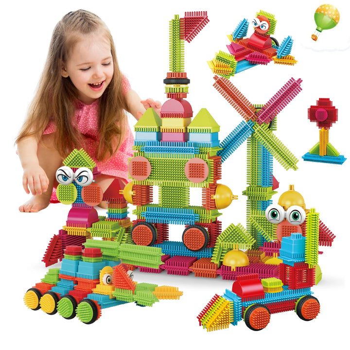 ST6 Bristle Building Set - STEM Toy Building Blocks, Preschool Learning, 100 Pcs