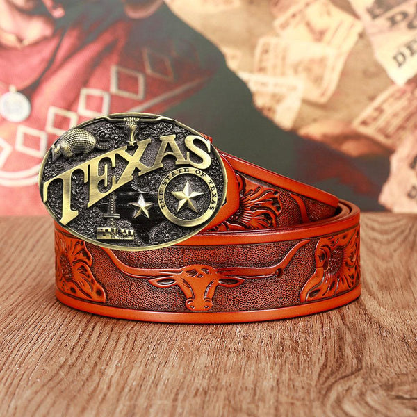 Men's And Women's Fashion Texas Cow Head Belts - Super Amazing Store