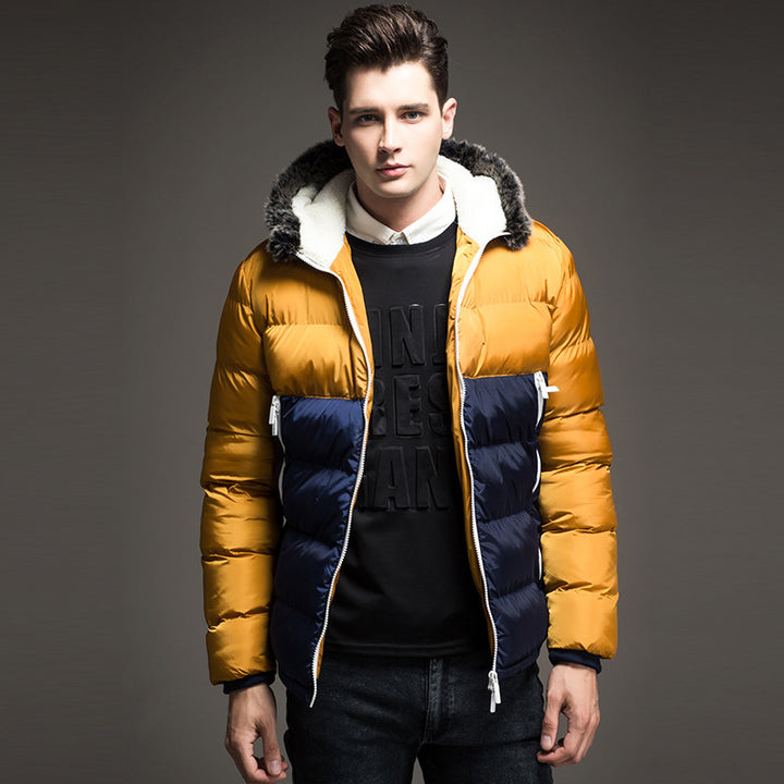 Winter Fashion Padded Coat Stitching Hood-Super Amazing Store