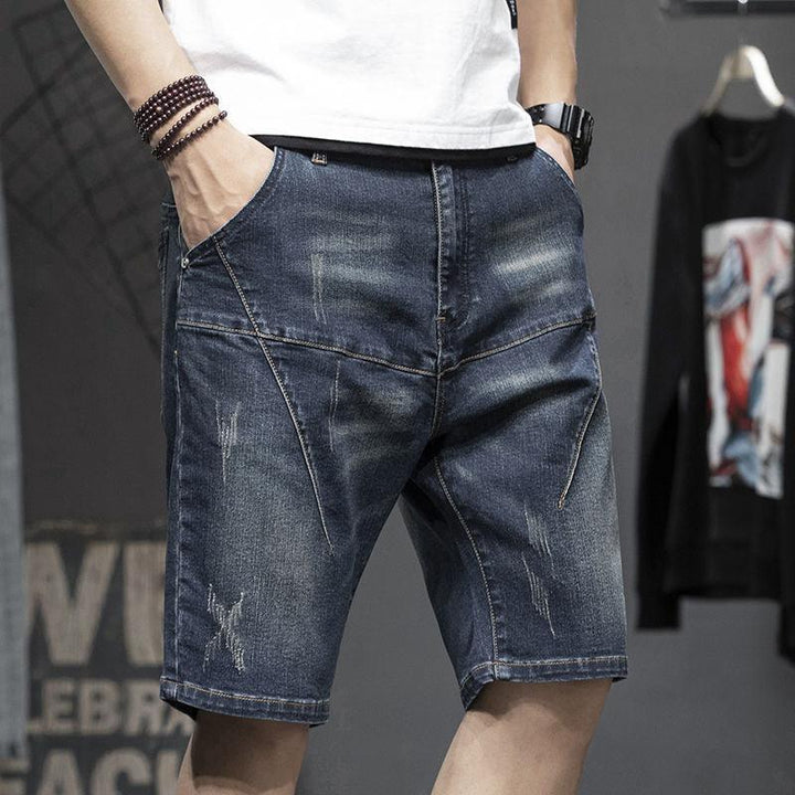 Thin Stretch Fat Five-point Denim Shorts Men - Super Amazing Store