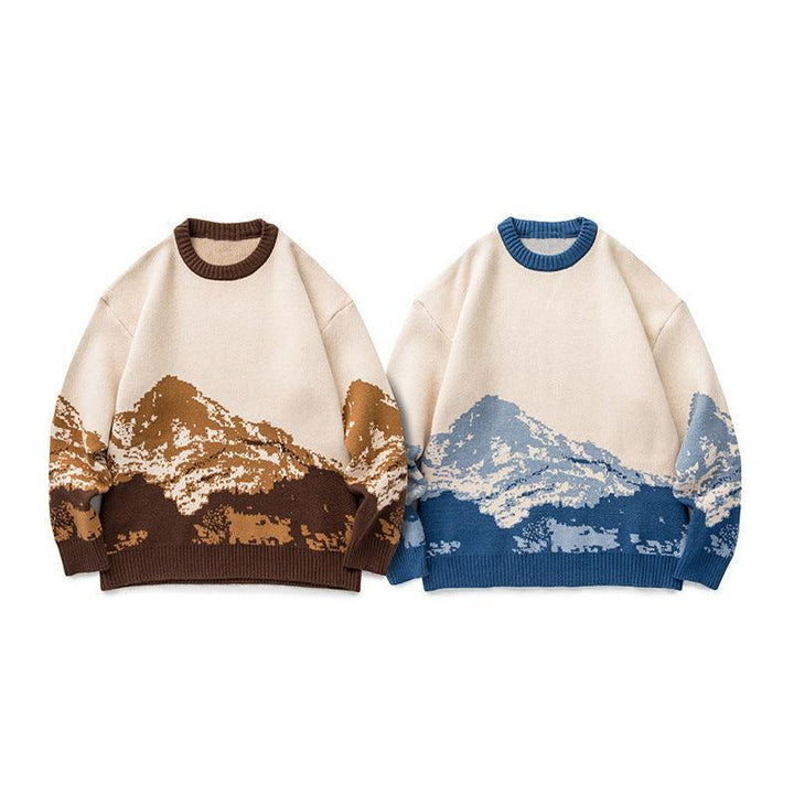 Tide Brand Snow Mountain Men Casual Knit Sweater Men - Super Amazing Store