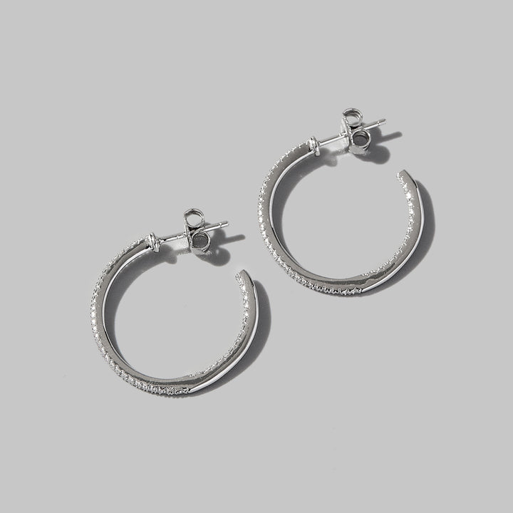 Zircon 925 Sterling Silver C-Hoop Earrings Trendsi