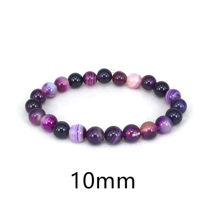 Bracelet En Pierre Naturelle Violet Pour Femme Q2