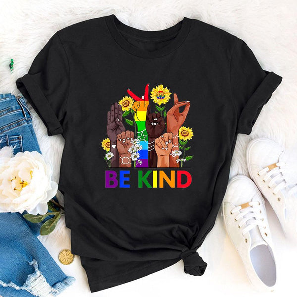 Ebay Independent Station Foreign Trade New Women's T-shirt BE KIND Casual Printing Spot Short-sleeved T-shirt Wholesale Delivery - Super Amazing Store