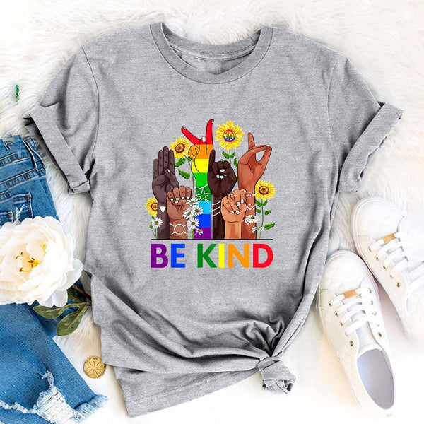 Ebay Independent Station Foreign Trade New Women's T-shirt BE KIND Casual Printing Spot Short-sleeved T-shirt Wholesale Delivery - Super Amazing Store