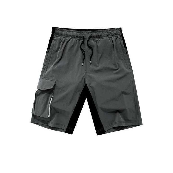 Quick-dry Breathale Solid Thin Cool Elastic Waist Men Pants Zipper Pocket Sports Light Shorts - Super Amazing Store