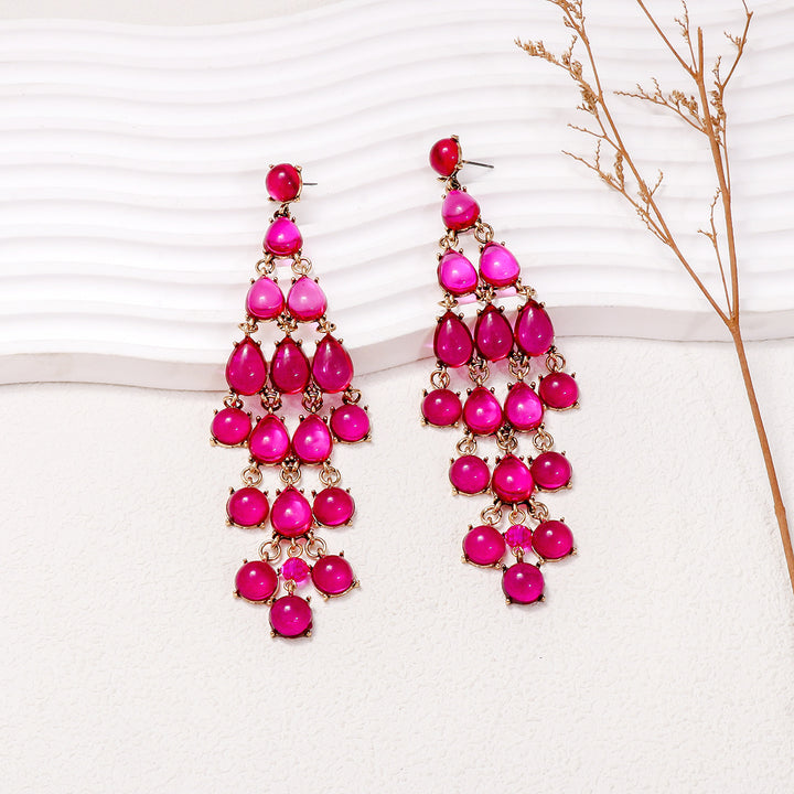 Alloy & Rhinestone Teardrop Earrings Trendsi