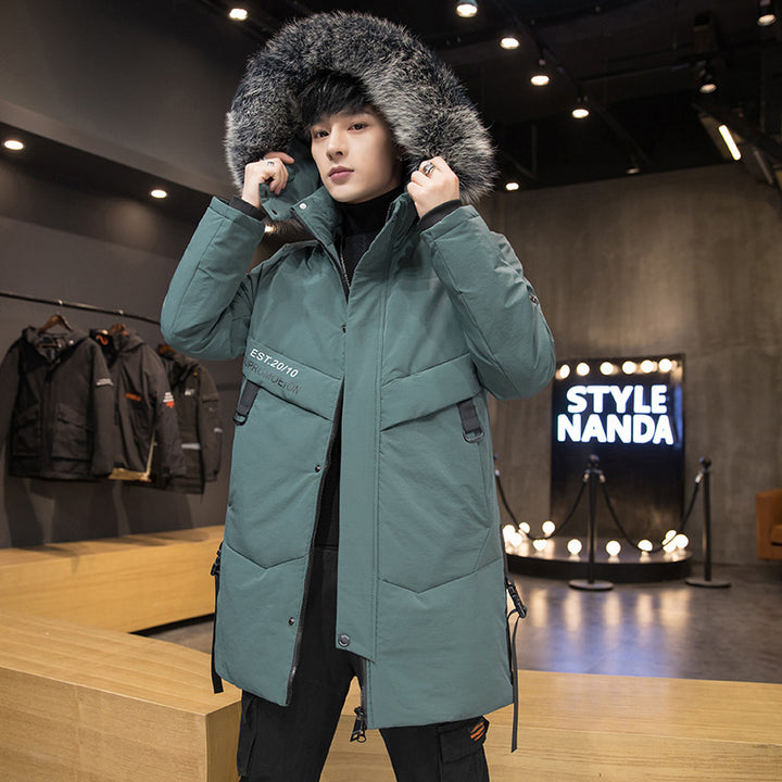 Down Jacket Long Thickened Warm Coat For Men Q2