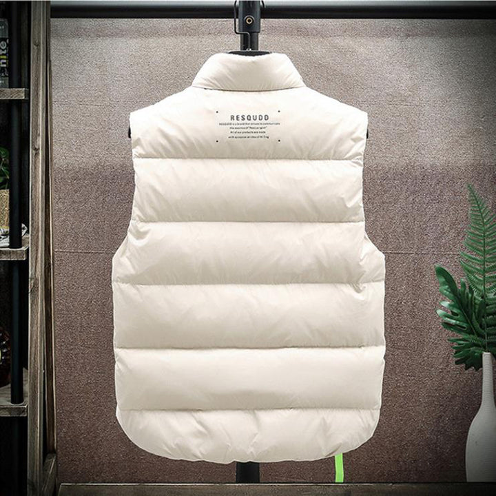 Men's Winter Down Vest Fashion All-match Stand-collar Sleeveless Jacket Q2