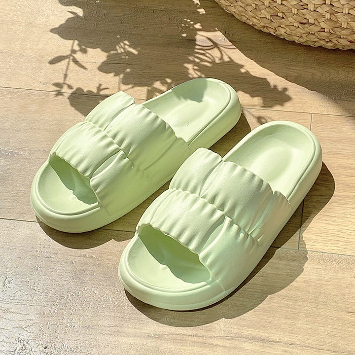 Women Home Shoes Bathroom Slippers Soft Sole Slides Summer Beach Shoes Q2