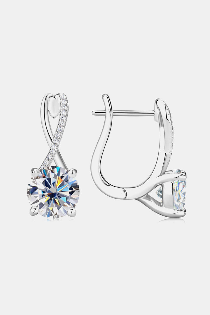 4 Carat Moissanite 925 Sterling Silver Earrings Trendsi