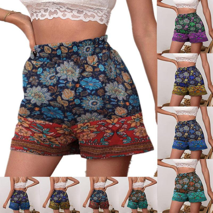 Ethnic Style Printed Five Point Casual Shorts For Women - Super Amazing Store