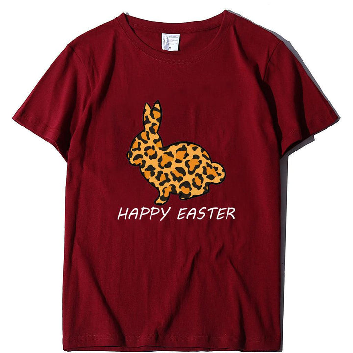 European And American Women's Easter Bunny Printed Short Sleeves - Super Amazing Store