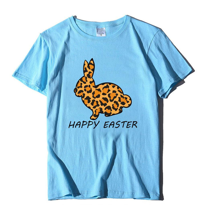 European And American Women's Easter Bunny Printed Short Sleeves - Super Amazing Store