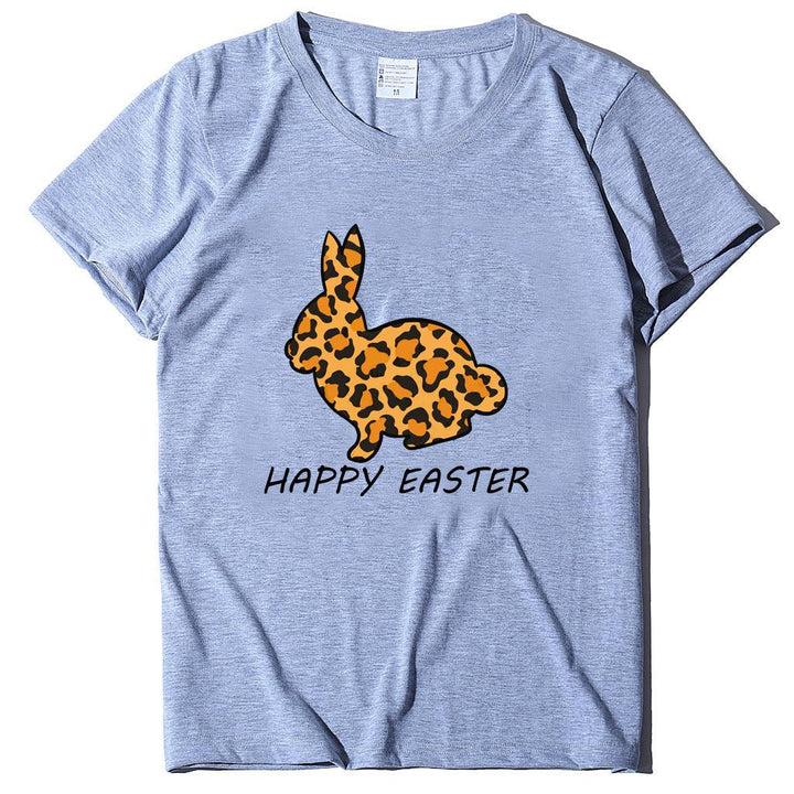 European And American Women's Easter Bunny Printed Short Sleeves - Super Amazing Store