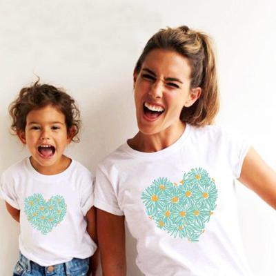 Even Daughter And Mother Heart Blue Short-sleeved T-shirt - Super Amazing Store