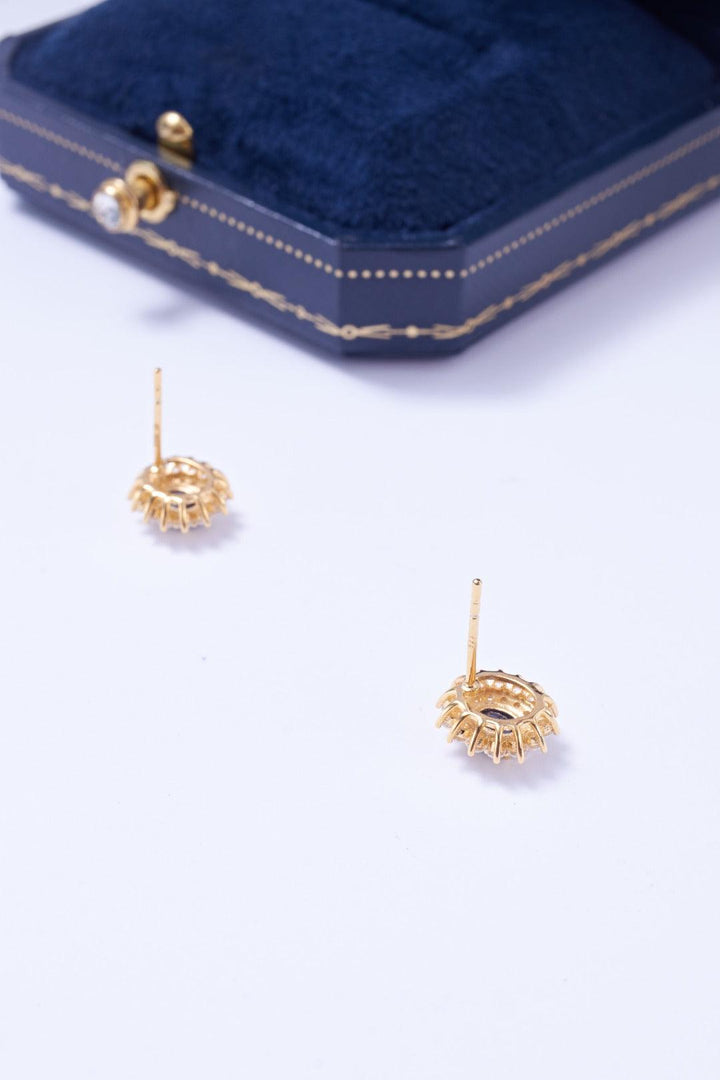 925 Silver Gilded Sapphire Fashion Earrings - Super Amazing Store