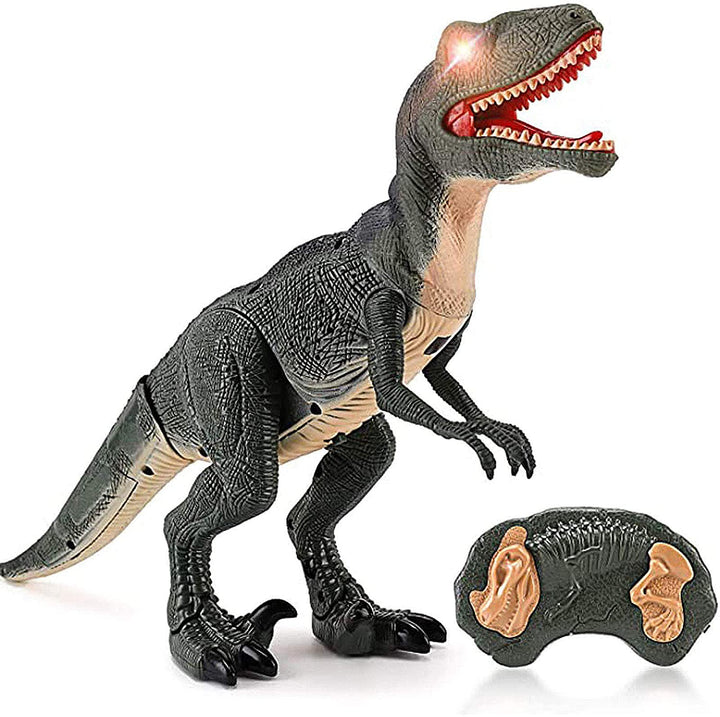 Remote Control R C Walking Dinosaur Toy With Shaking Head,Light Up Eyes & Sounds ,Velociraptor,Gift For Kids Amazon Platform Banned