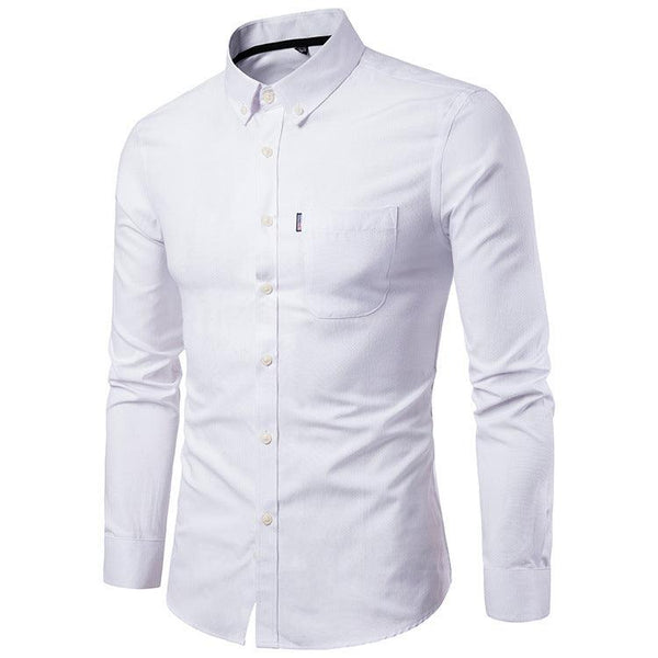 Men S Shirts Korean Men Slim Long Sleeve Dress Shirt - Super Amazing Store