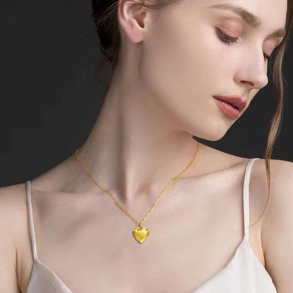 18K Gold Cut Love Gold Pendant Versatile - Super Amazing Store