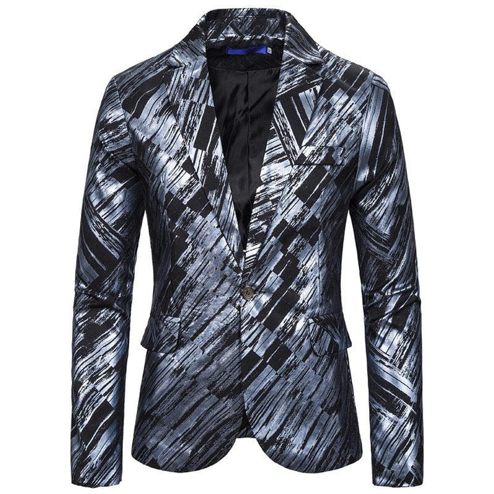 Fashion Print European Size Single-breasted Men's Suits - Super Amazing Store