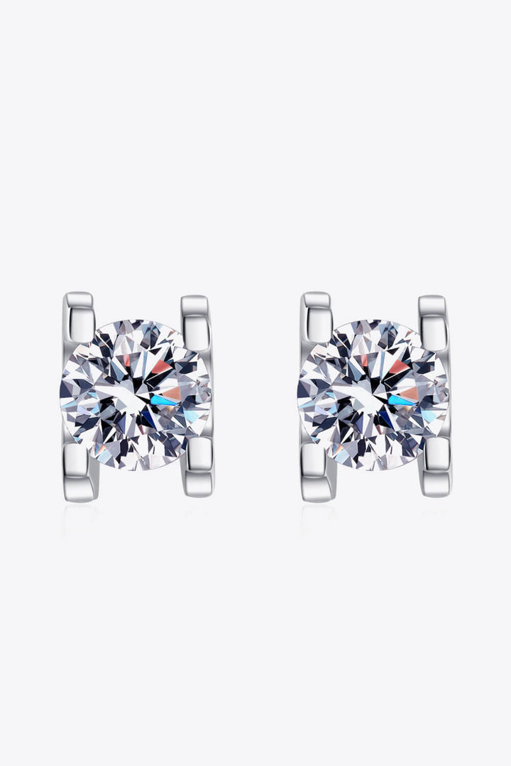 Limitless Love 1 Carat Moissanite Stud Earrings Trendsi