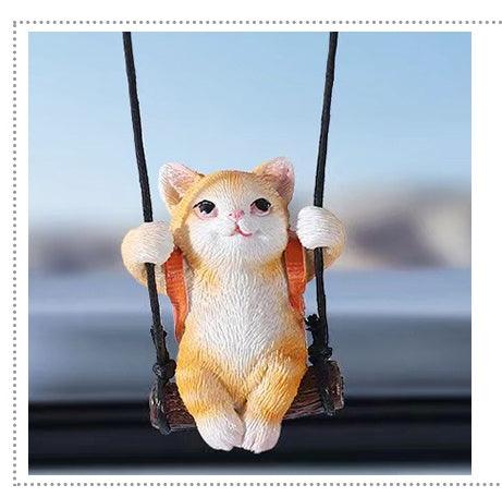 Car Aromatherapy Pendant Kitten Ornaments Inside Car Small Jewelry Rearview Mirror Pendant Accessories - Super Amazing Store