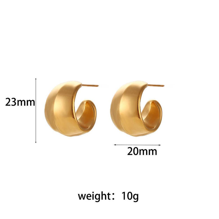 Fashion Stainless Steel Plated 18K Cut Hollow Earrings - Super Amazing Store