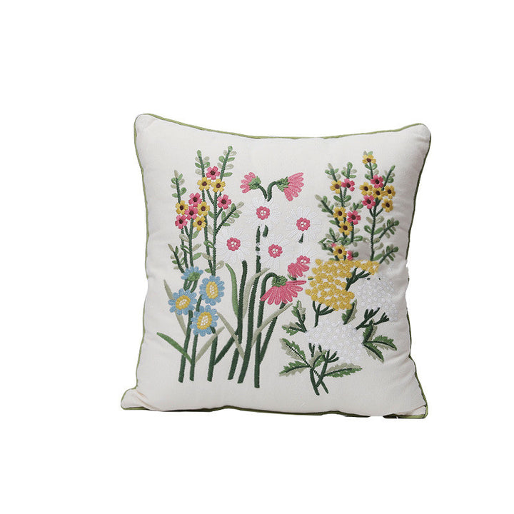 Home Embroidery Plants And Flowers Pillow - Super Amazing Store