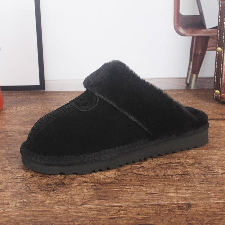 Men's And Women's Cowhide Toe Warm Slippers - Super Amazing Store