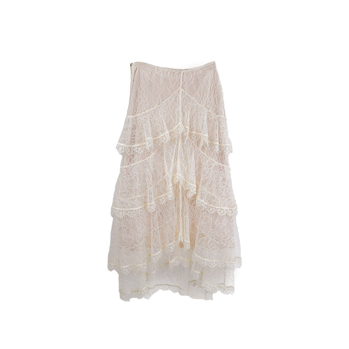 New Cake Layer Lace Midi Skirt - Super Amazing Store