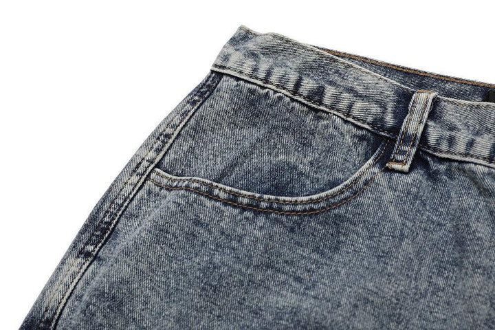 Heavy Duty Patchwork Denim Shorts For Men - Super Amazing Store