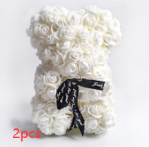 Rose Bear Eternal Flower Rose Teddy Bear PE Foam Bear 25cm