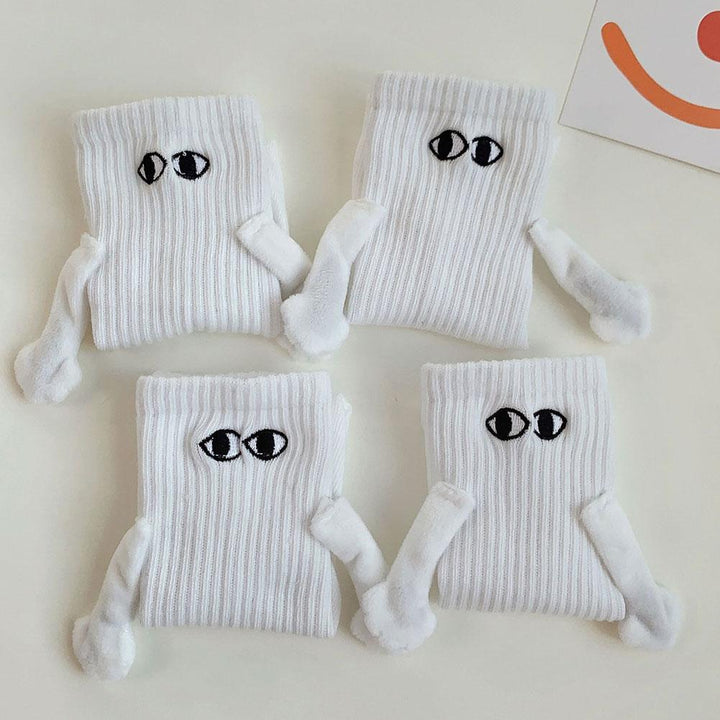 Magnetic Suction Hand In Hand Couple Socks Cartoon Lovely Breathable Comfortable Socks For Women Holding Hands Sock - Super Amazing Store