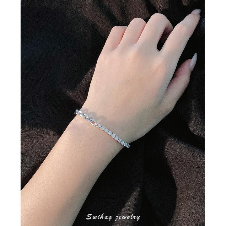 Stitching Diamond Bracelet Women 925 Silver Retro - Super Amazing Store