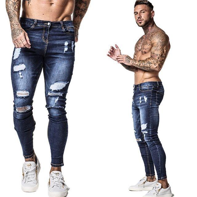 Patchwork Pants Jeans Men's Fit - Super Amazing Store