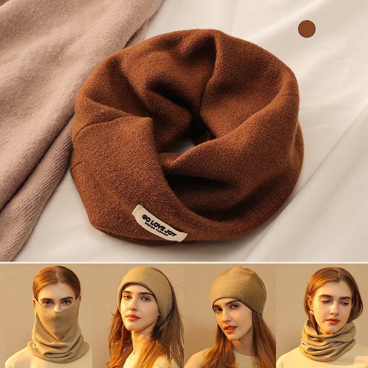 4 In 1 Face Mask Winter Faux Cashmere Scarf Headscarf Ins Fashion Hat - Super Amazing Store