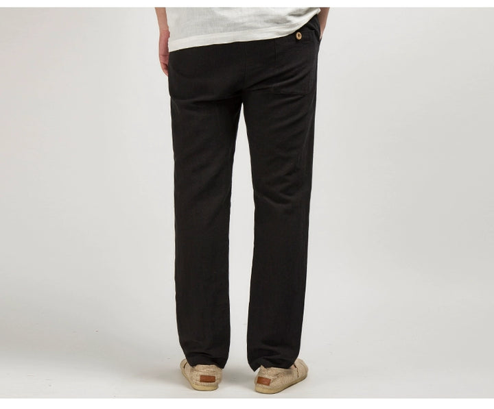 Chinese Style Men's Linen Men's Casual Pants Q2