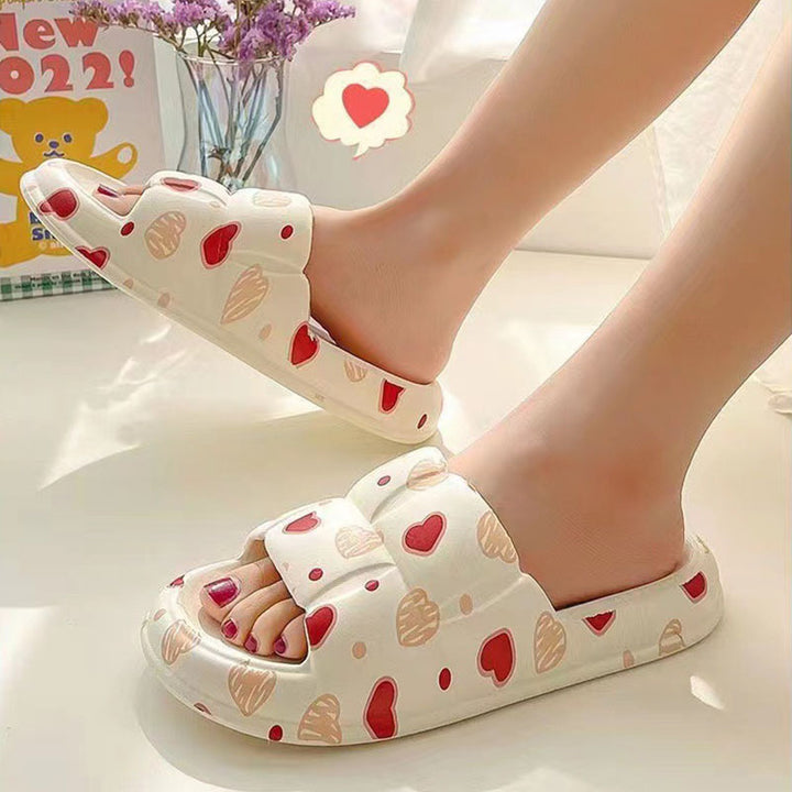 Women Home Shoes Bathroom Slippers Soft Sole Slides Summer Beach Shoes Q2