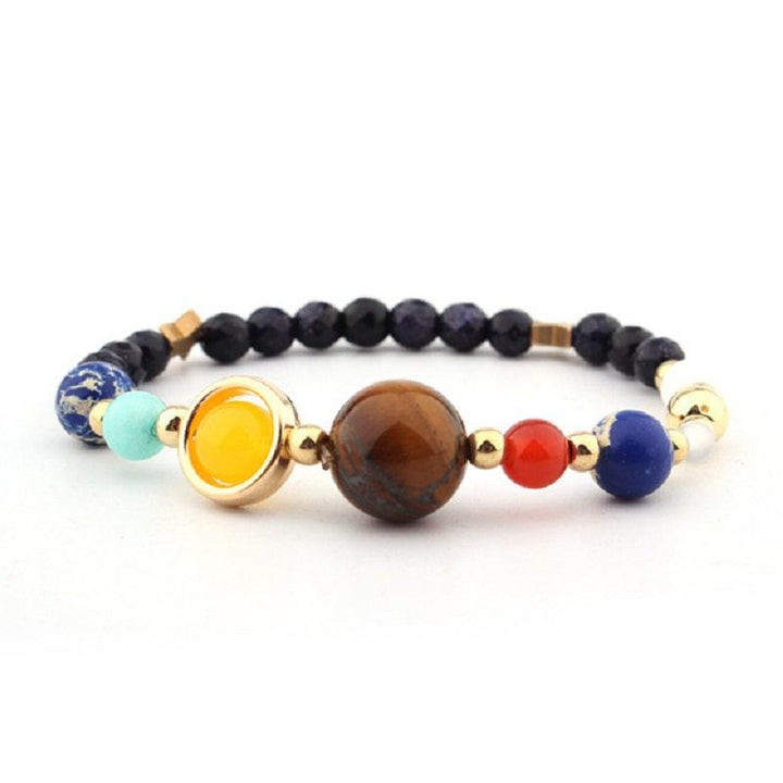 The Ruler Of The Universe And Galaxy 8 Planets Blue Sandstone Bracelet - Super Amazing Store