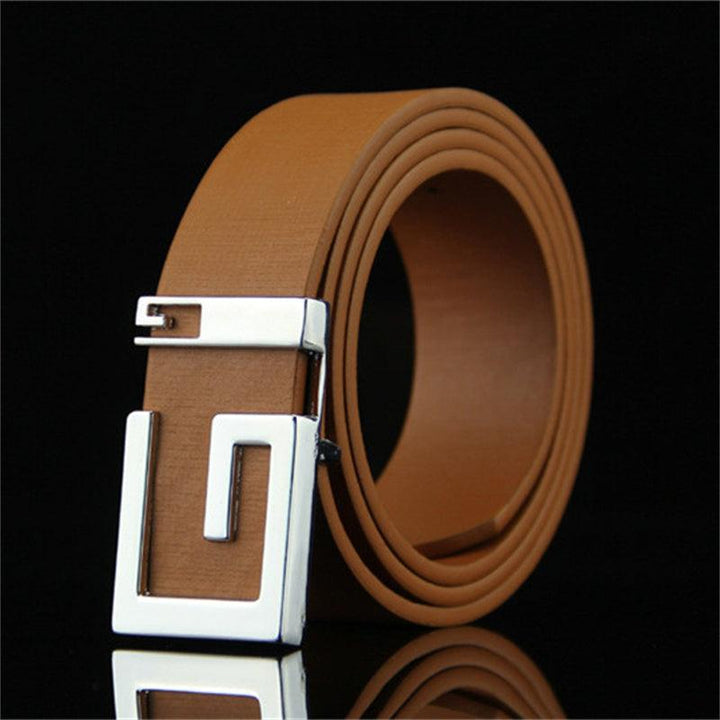 Men's And Women's Fashionable And Simple Smooth Buckle Belts - Super Amazing Store