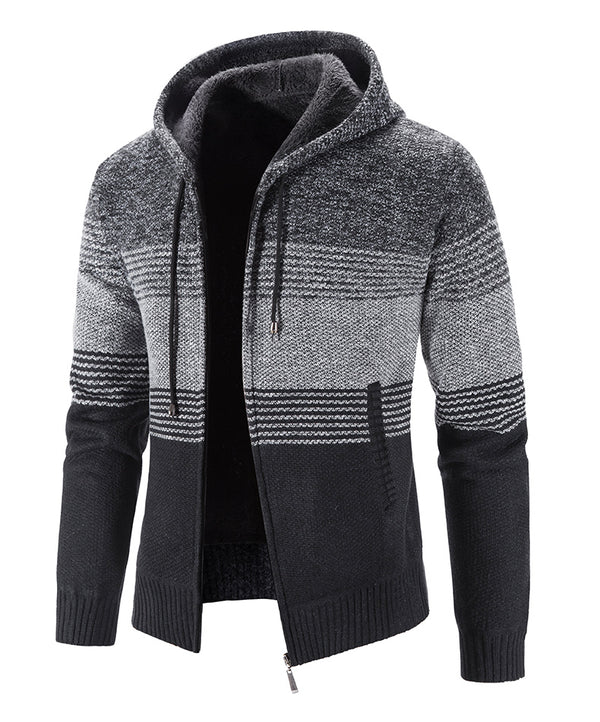 Hooded Fleece Thick Cardigan Sweater - Super Amazing Store