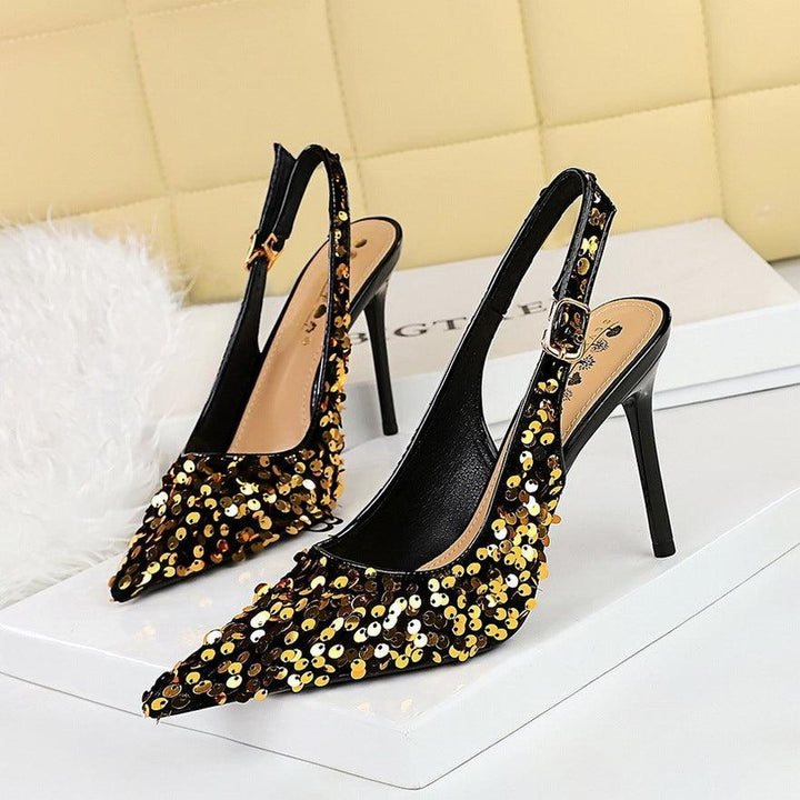 High Heels Women's Shallow Mouth Pointed-toe Hollowed-Super Amazing Store