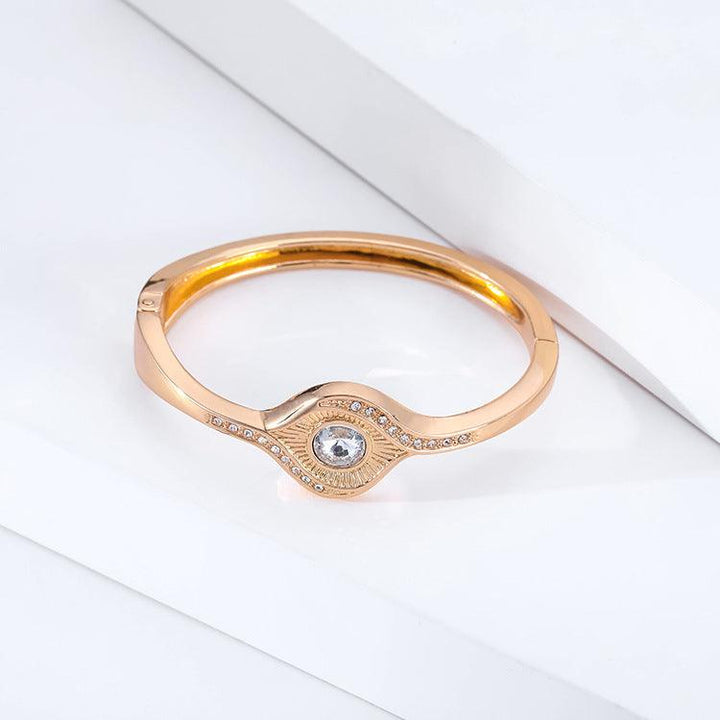 Eye Style Gold Alloy Gold Plated Diamond Decorative Simple Line Bracelet - Super Amazing Store
