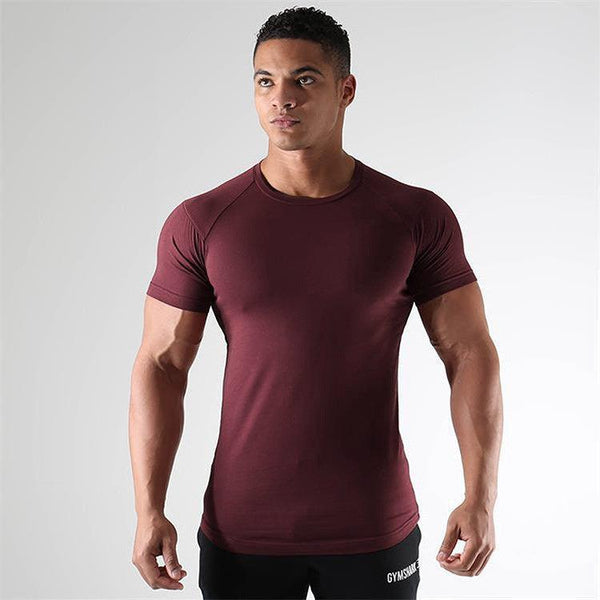 Fitness Short Sleeve Men's Sports Running Training Clothes Elastic - Super Amazing Store